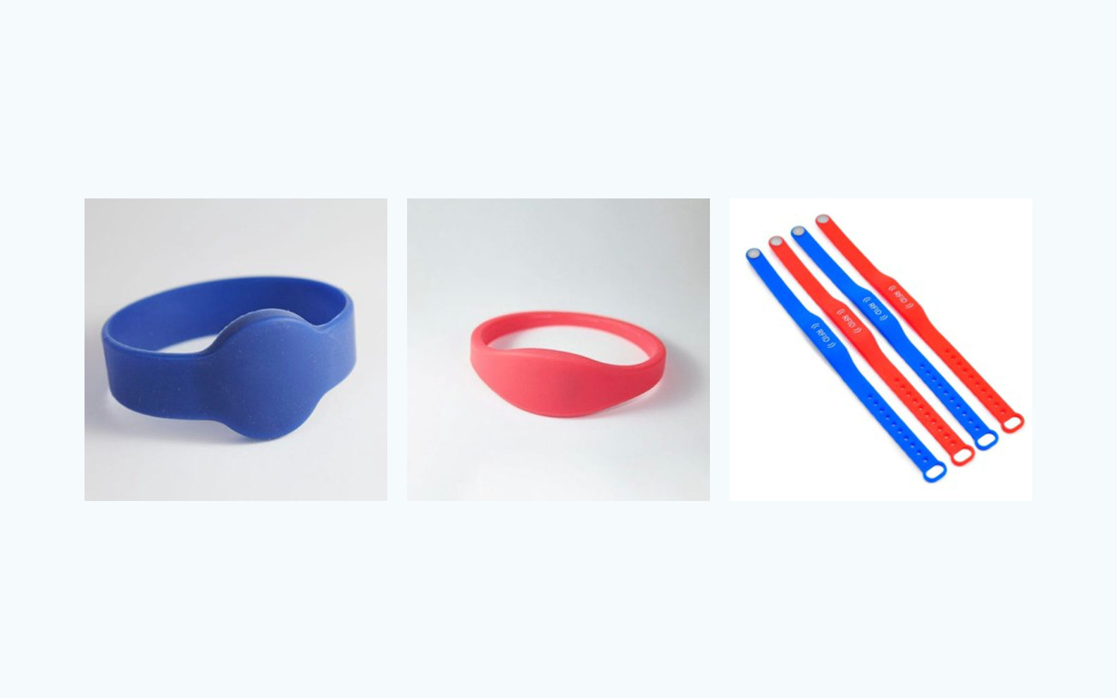 Pulseras RFID de silicona en modelos ancho y fino