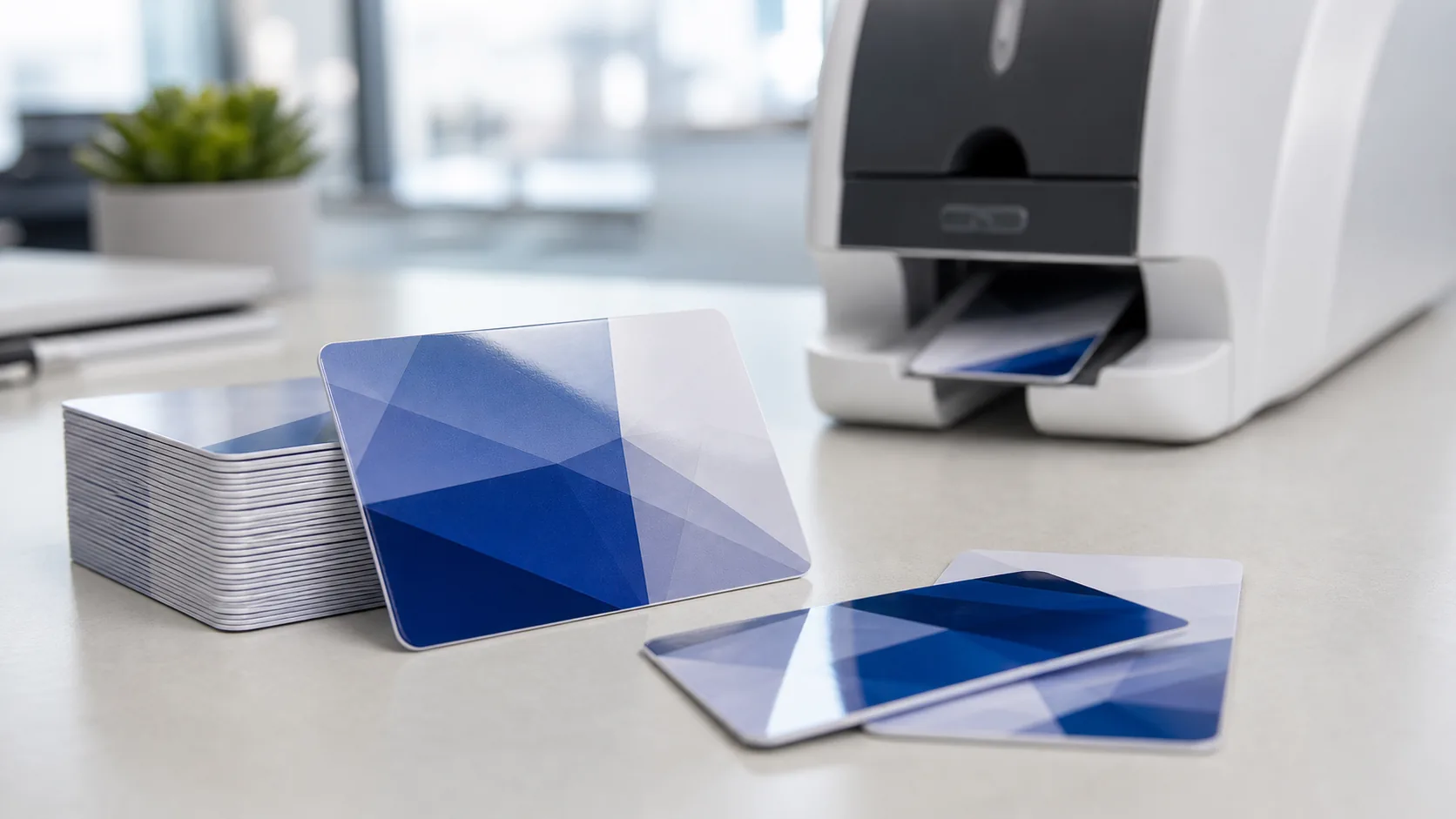 Tarjetas PVC premium con acabado laminado y borde impreso