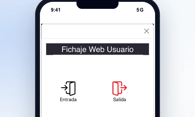 Fichaje móvil en QRDTime de Qualicard